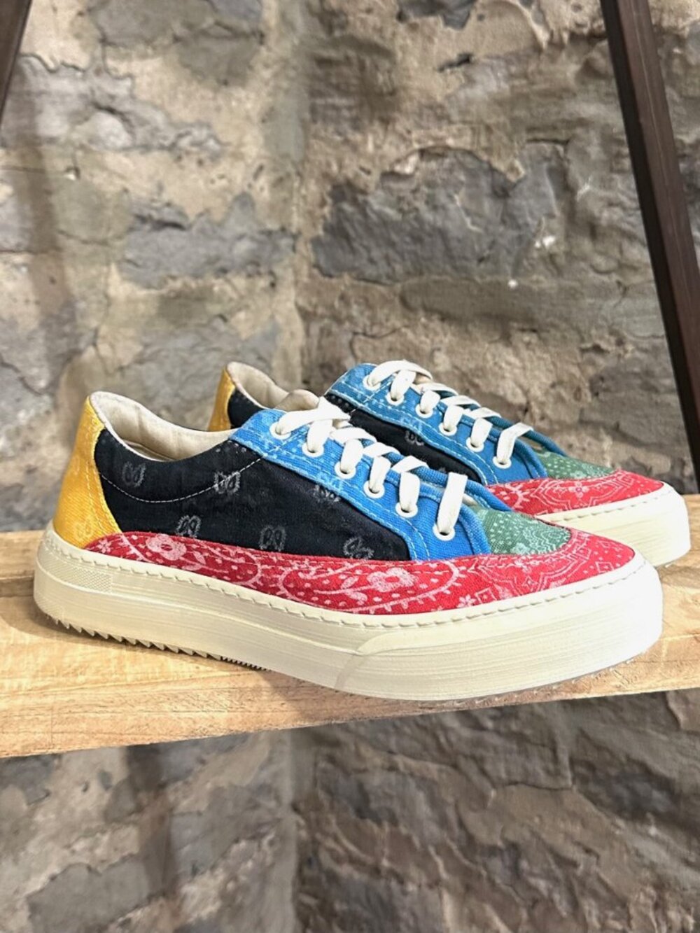 Rhude V2 Primary Bandana Low Sneakers